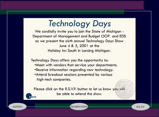 EDS Online Invite - This application is no longer avaiable for public viewing.